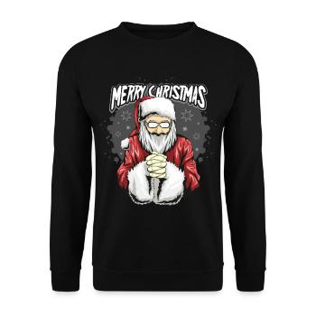 Cadeaux de Noël Noël - Sweat-shirt Unisexe - noir - Devant - Alina (178cm) & Michal (187cm)