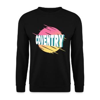 Coventry England United Kingdom UK City Font - Unisex Sweatshirt - black - Front - Alina (178cm) & Michal (187cm)
