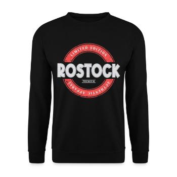 Rostock Germany City Skyline Home Love - Unisex Sweatshirt - black - Front - Alina (178cm) & Michal (187cm)