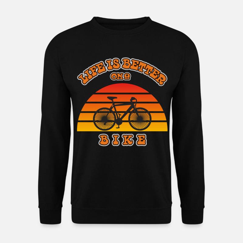 LA VIE EST PLUS BELLE À VÉLO - Sweat-shirt Unisexe - noir