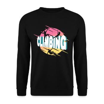 Escalade Montagnes Alpinisme Vintage Rétro - Sweat-shirt Unisexe - noir - Devant - Alina (178cm) & Michal (187cm)
