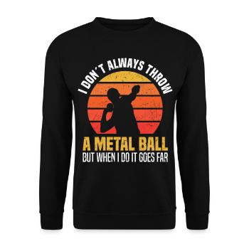 Kugelstoßen | Leichtathletik Kugelstoßer Geschenke - Unisex Pullover - Schwarz - Vorne - Alina (178cm) & Michal (187cm)