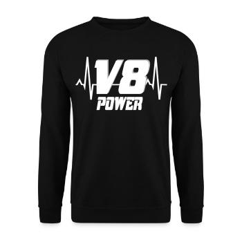 V8 - Unisex Sweatshirt - black - Front - Alina (178cm) & Michal (187cm)