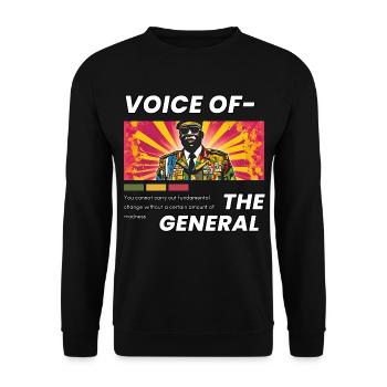 Voix du Général - Sweat-shirt Unisexe - noir - Devant - Alina (178cm) & Michal (187cm)