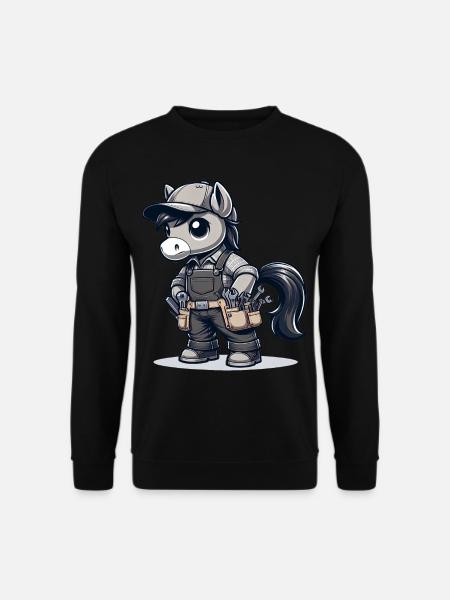 Artisan de cheval mignon - Sweat-shirt Unisexe - noir