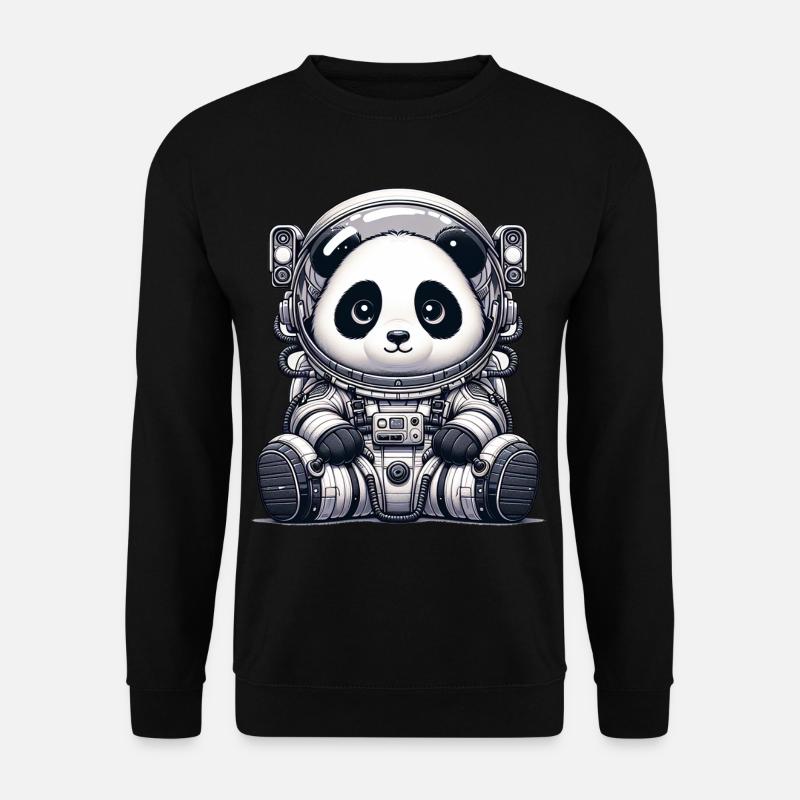 Astronaute panda mignon - Sweat-shirt Unisexe - noir
