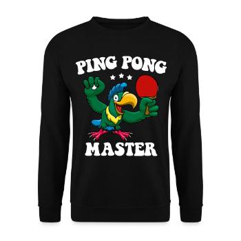 Ping Pong Master Table Tennis Racket Table Tennis - Unisex Sweatshirt - black - Front - Alina (178cm) & Michal (187cm)
