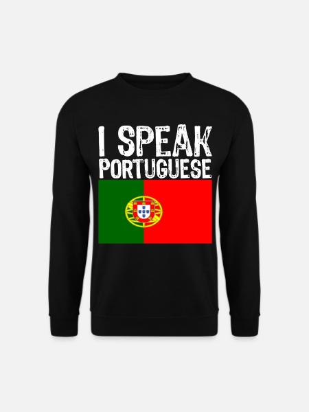 Ich spreche PORTUGIESISCH lustiges Geschenk für Brasilien - Unisex Pullover - Schwarz