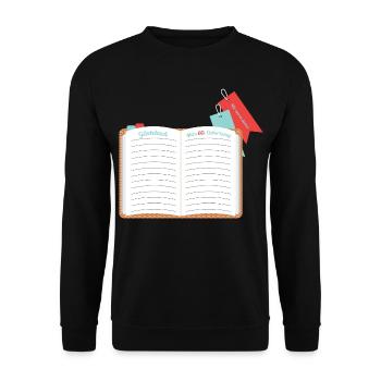 Mon 60e anniversaire (édition livre d’or) - Sweat-shirt Unisexe - noir - Devant - Alina (178cm) & Michal (187cm)