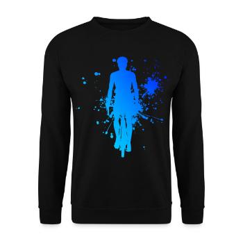 Cycling Cycling Men's Mountain Bike - Unisex Sweatshirt - black - Front - Alina (178cm) & Michal (187cm)