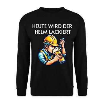 Beer - Today the helmet is painted Toast - Unisex Sweatshirt - black - Front - Alina (178cm) & Michal (187cm)