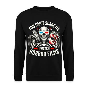 Horror films lover funny gift - Unisex Sweatshirt - black - Front - Alina (178cm) & Michal (187cm)