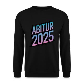 Abitur 2025 – Colour gradient - Unisex Sweatshirt - black - Front - Alina (178cm) & Michal (187cm)