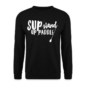 Paddleboarding Sup Stand - Unisex Sweatshirt - black - Front - Alina (178cm) & Michal (187cm)
