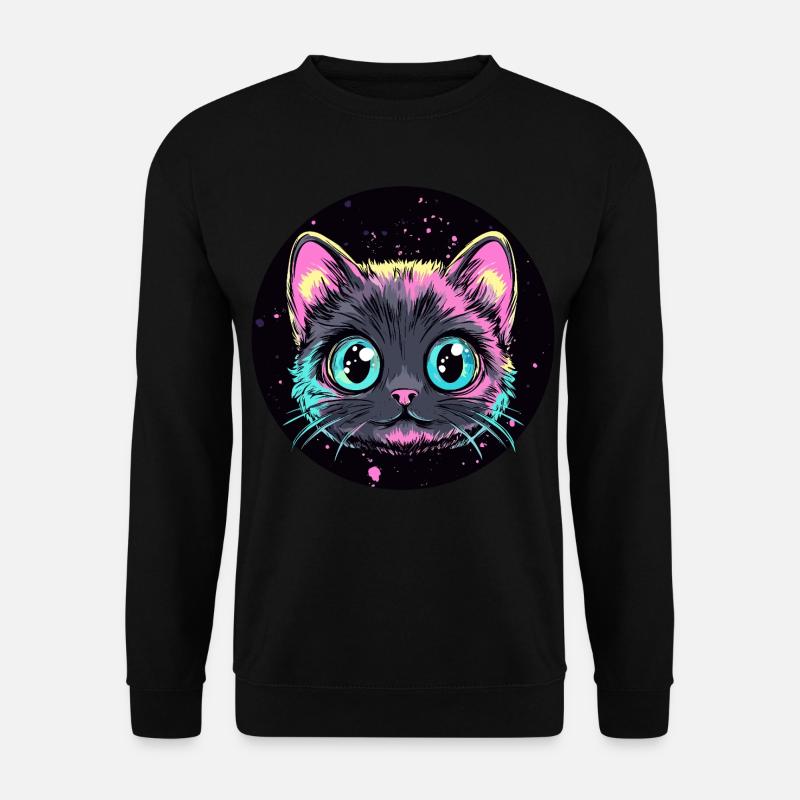 Neon Cat Pop Art - Unisex Sweatshirt - black