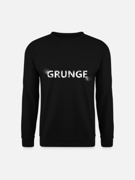 Grunge 90s Seattle distressed Logo - Unisex Pullover - Schwarz
