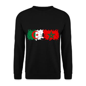 Morocco Algeria - Unisex Sweatshirt - black - Front - Alina (178cm) & Michal (187cm)