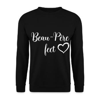 Beau papa Beau-père fect - Sweat-shirt Unisexe - noir - Devant - Alina (178cm) & Michal (187cm)