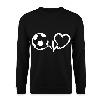 Battement de cœur du football - Sweat-shirt Unisexe - noir - Devant - Alina (178cm) & Michal (187cm)