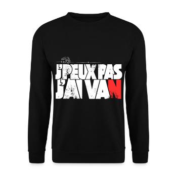 J'peux pas j'ai Van - Sweat-shirt Unisexe - noir - Devant - Alina (178cm) & Michal (187cm)