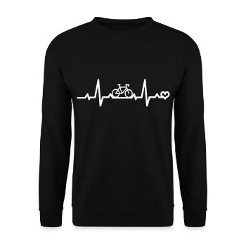 Fahrrad Rennrad Fahrradfahren Radfahren Bike Hobby - Unisex Pullover - Schwarz - Vorne - Alina (178cm) & Michal (187cm)