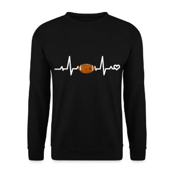 ECG de football américain - Sweat-shirt Unisexe - noir - Devant - Alina (178cm) & Michal (187cm)