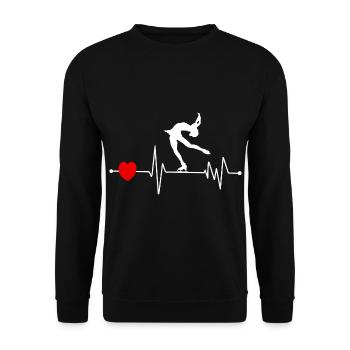 Schlittschuh Eislauf Eiskunstlaufen Eiskunstlauf - Unisex Pullover - Schwarz - Vorne - Alina (178cm) & Michal (187cm)