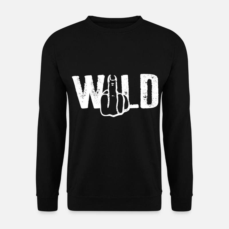 WILD Mittelfinger Modus - Unisex Pullover - Schwarz