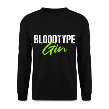 Bloodtype Gin Gin Lovers - Unisex Sweatshirt - black - Front - Alina (178cm) & Michal (187cm)