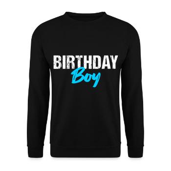 Birthday Boy - Unisex Pullover - Schwarz - Vorne - Alina (178cm) & Michal (187cm)