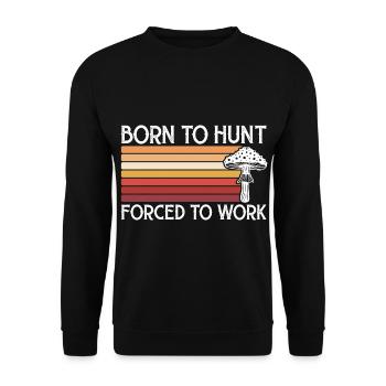 Mushroom pickers and mushroom friends - Unisex Sweatshirt - black - Front - Alina (178cm) & Michal (187cm)