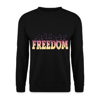 Freedom Peace Justice Tolerance Love - Unisex Sweatshirt - black - Front - Alina (178cm) & Michal (187cm)