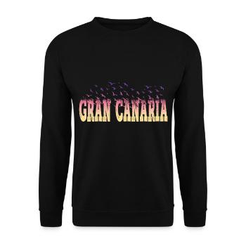 Gran Canaria Palm Trees Summer Sun Beach Sea - Unisex Sweatshirt - black - Front - Alina (178cm) & Michal (187cm)