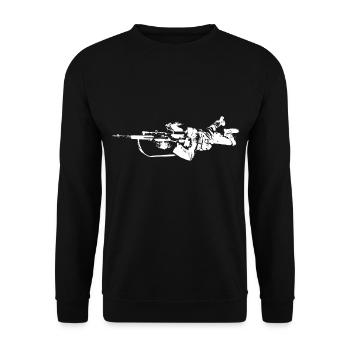 US Sniper - Unisex Pullover - Schwarz - Vorne - Alina (178cm) & Michal (187cm)