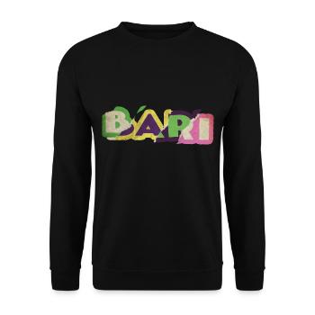 Bari Italie City Font Punk Retro Vacances - Sweat-shirt Unisexe - noir - Devant - Alina (178cm) & Michal (187cm)