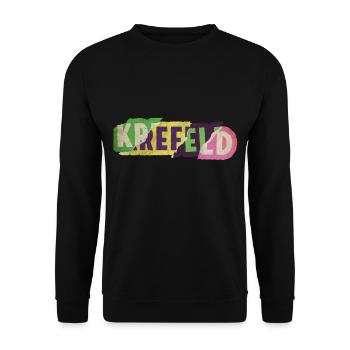 Krefeld Allemagne City Font Punk Rétro - Sweat-shirt Unisexe - noir - Devant - Alina (178cm) & Michal (187cm)