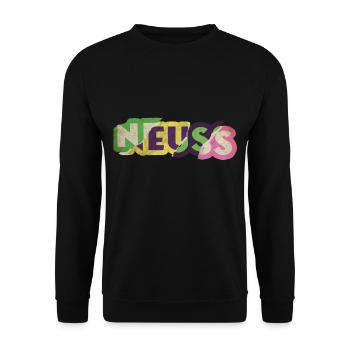 Neuss Allemagne City Font Punk Rétro - Sweat-shirt Unisexe - noir - Devant - Alina (178cm) & Michal (187cm)