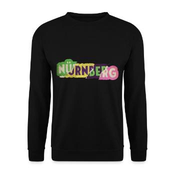 Nuremberg Allemagne City Font Punk Rétro - Sweat-shirt Unisexe - noir - Devant - Alina (178cm) & Michal (187cm)