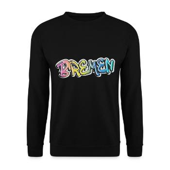 Brême Allemagne Ville Graffiti Pulvérisateur - Sweat-shirt Unisexe - noir - Devant - Alina (178cm) & Michal (187cm)