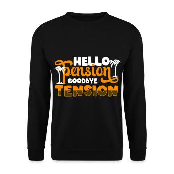 Ruhestand Rentnerin Ruhe Renteneintritt - Unisex Pullover - Schwarz - Vorne - Alina (178cm) & Michal (187cm)