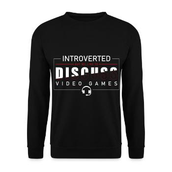 PC Nerd Gamer Graphics - Unisex Sweatshirt - black - Front - Alina (178cm) & Michal (187cm)
