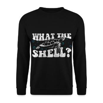Schildkröten Meer Langsam - Unisex Pullover - Schwarz - Vorne - Alina (178cm) & Michal (187cm)