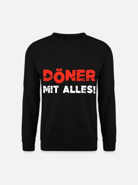 Döner mit alles Döner Kebab - Unisex Pullover - Schwarz