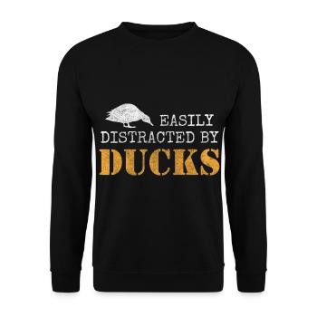 Duck Quack Animals - Unisex Sweatshirt - black - Front - Alina (178cm) & Michal (187cm)