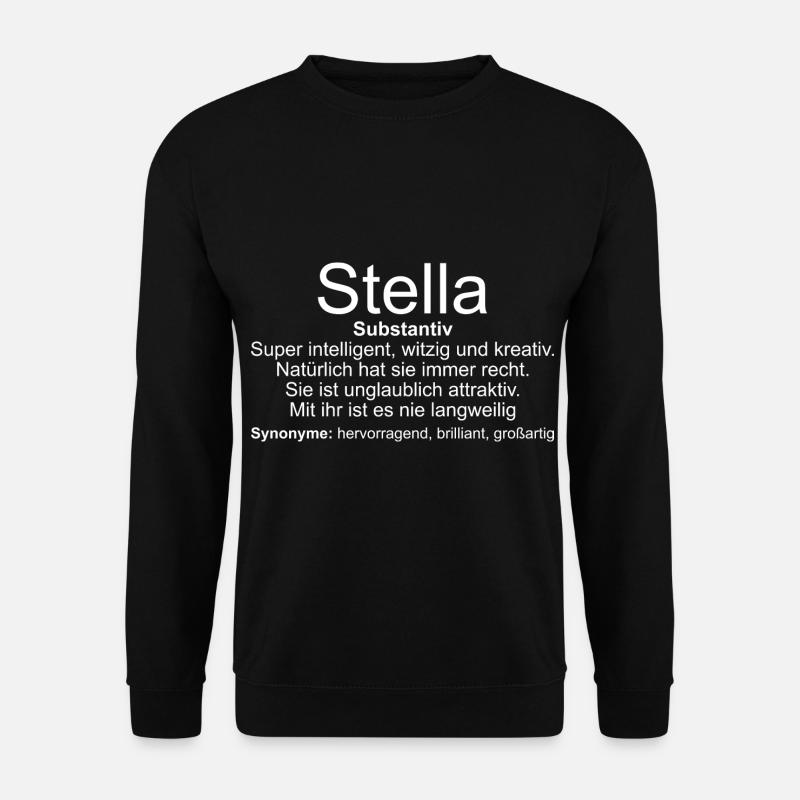 Name Definition Stella - Unisex Sweatshirt - black
