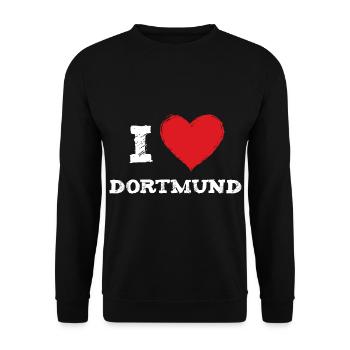 J’aime ma ville Dortmund - Sweat-shirt Unisexe - noir - Devant - Alina (178cm) & Michal (187cm)