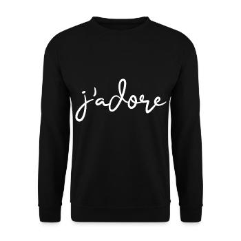 j'adore - Unisex Pullover - Schwarz - Vorne - Alina (178cm) & Michal (187cm)