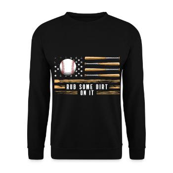 Baseball Player Winner America Team - Unisex Sweatshirt - black - Front - Alina (178cm) & Michal (187cm)