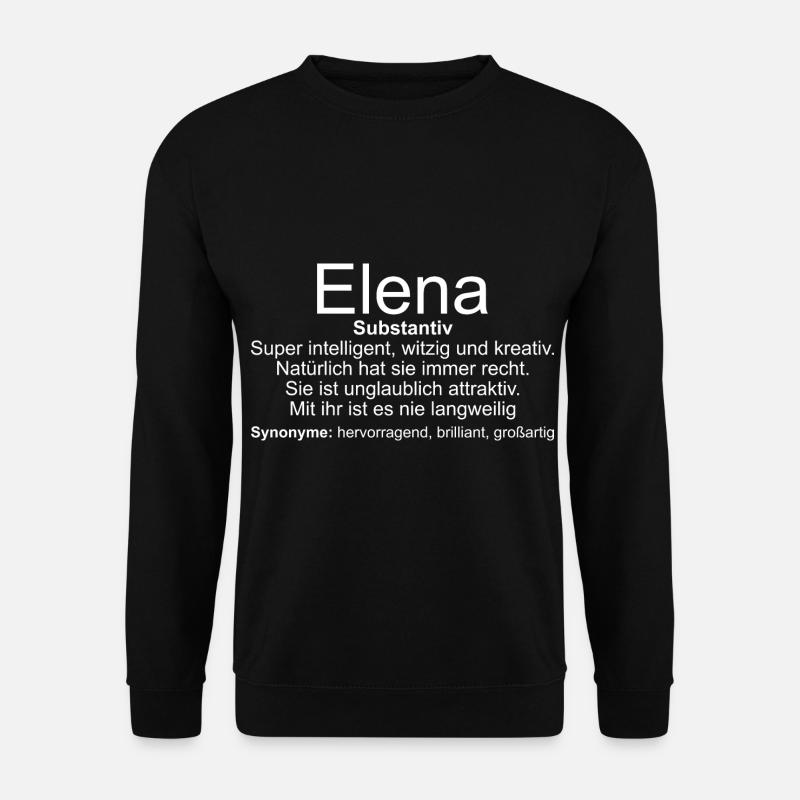 Name Definition Elena - Unisex Sweatshirt - black