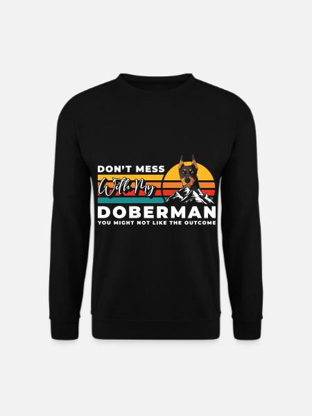Dobermann Hunderasse Hundefreund - Unisex Pullover - Schwarz